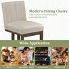 Modern farmhouse dining chair with thick padded seat in walnut finish, perfect for home and restaurant use.