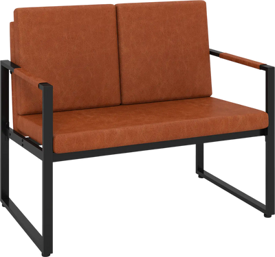 Costway Modern Loveseat Sofa 2-Seater Small Couch 90433073 New