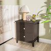 Modern Nightstand with 2 Drawers for Small Spaces-Brown - Gallery View 1 of 10