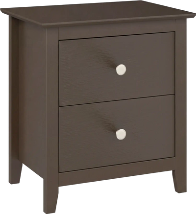 Costway Modern 2-Drawer Nightstand Side Table for Small Spaces 98316572 New