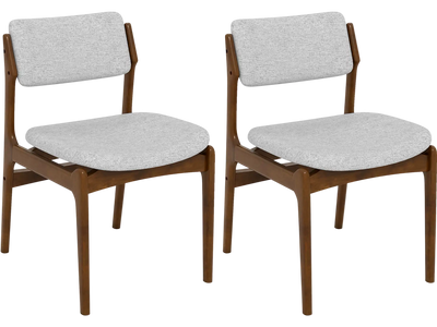 Costway Modern Padded Dining Chairs Set of 2 Rubber Wood Legs 78037565 New