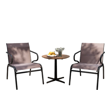 Costway Modern Patio Chairs Set of 2 Breathable Fabric Porch Coffee 526491837 New