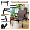 Modern patio chair with breathable fabric and sturdy metal frame, ideal for outdoor relaxation in various settings.