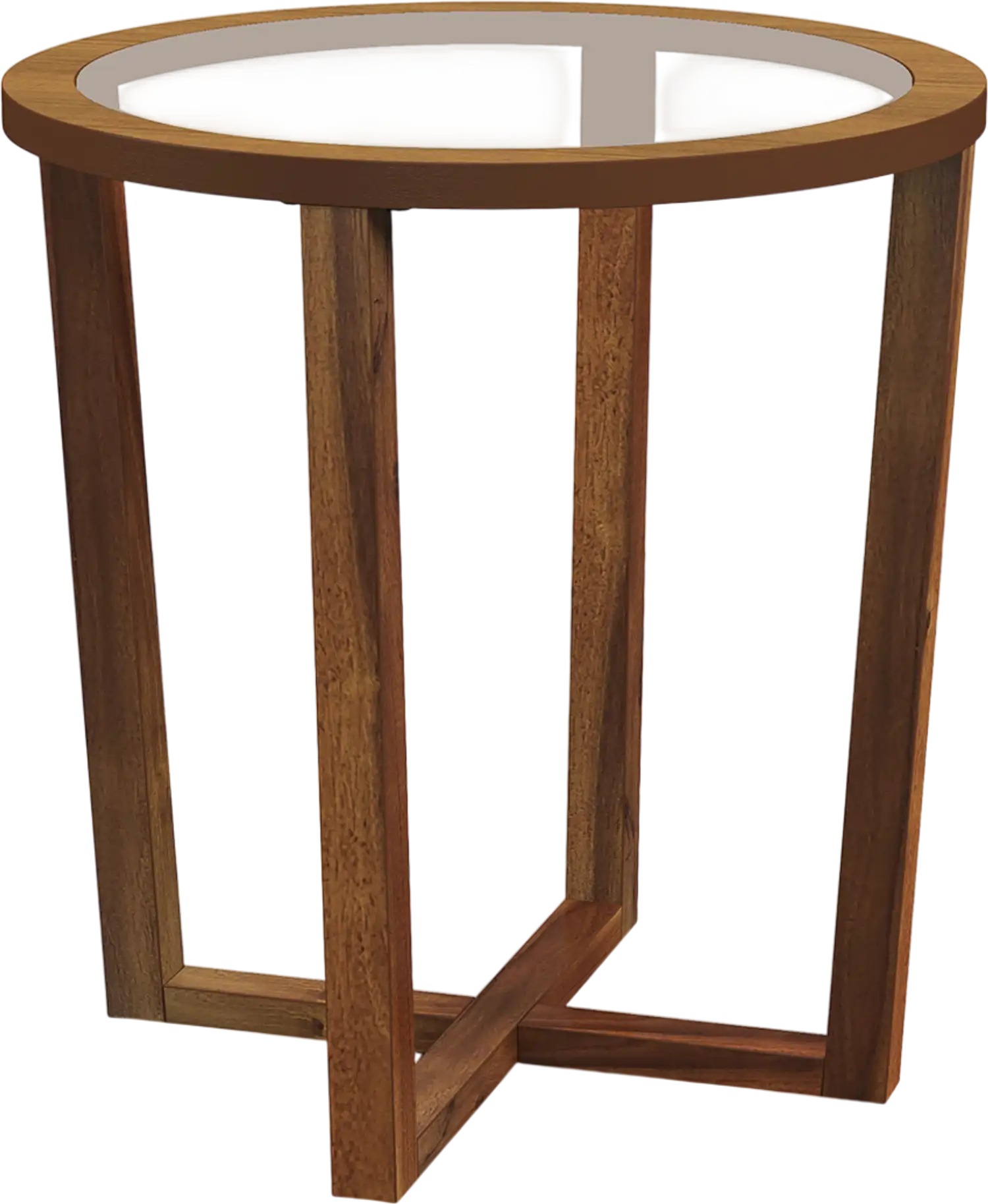Costway Modern Round Tempered Glass Top End Side Table 54238761 New