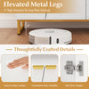 Modern sideboard cabinet with 4 doors, elevated 4" metal legs for easy cleaning, and adjustable shelves for versatile.