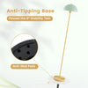 Modern standing lamp with adjustable head, anti-tipping base, and anti-skid pads for stability in any room.