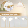 Modern standing lamp with pleated lampshade and 350° adjustable head, perfect for flexible lighting in any room.