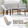 Gray upholstered leisure chair set with ergonomic backrest and solid rubber wood legs, perfect for modern living spaces.