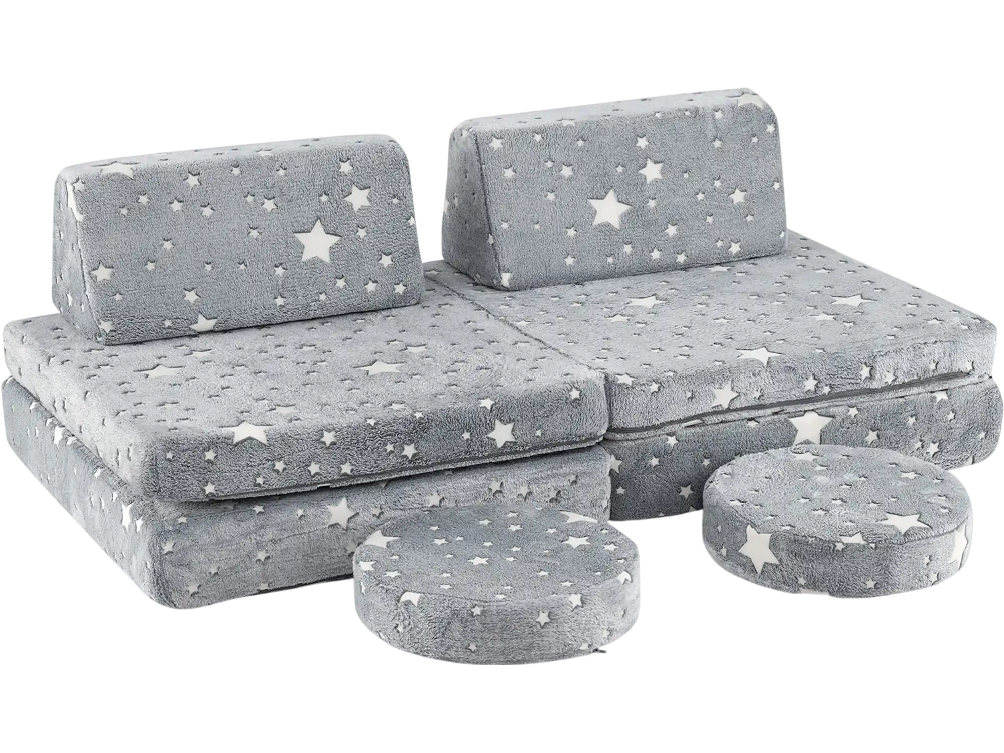 Costway Modular Kids Play Couch Glow in the Dark Portable Handles 85132497 New