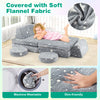 Modular kids play couch set in gray with glow-in-the-dark stars, soft flannel fabric, and machine-washable covers.