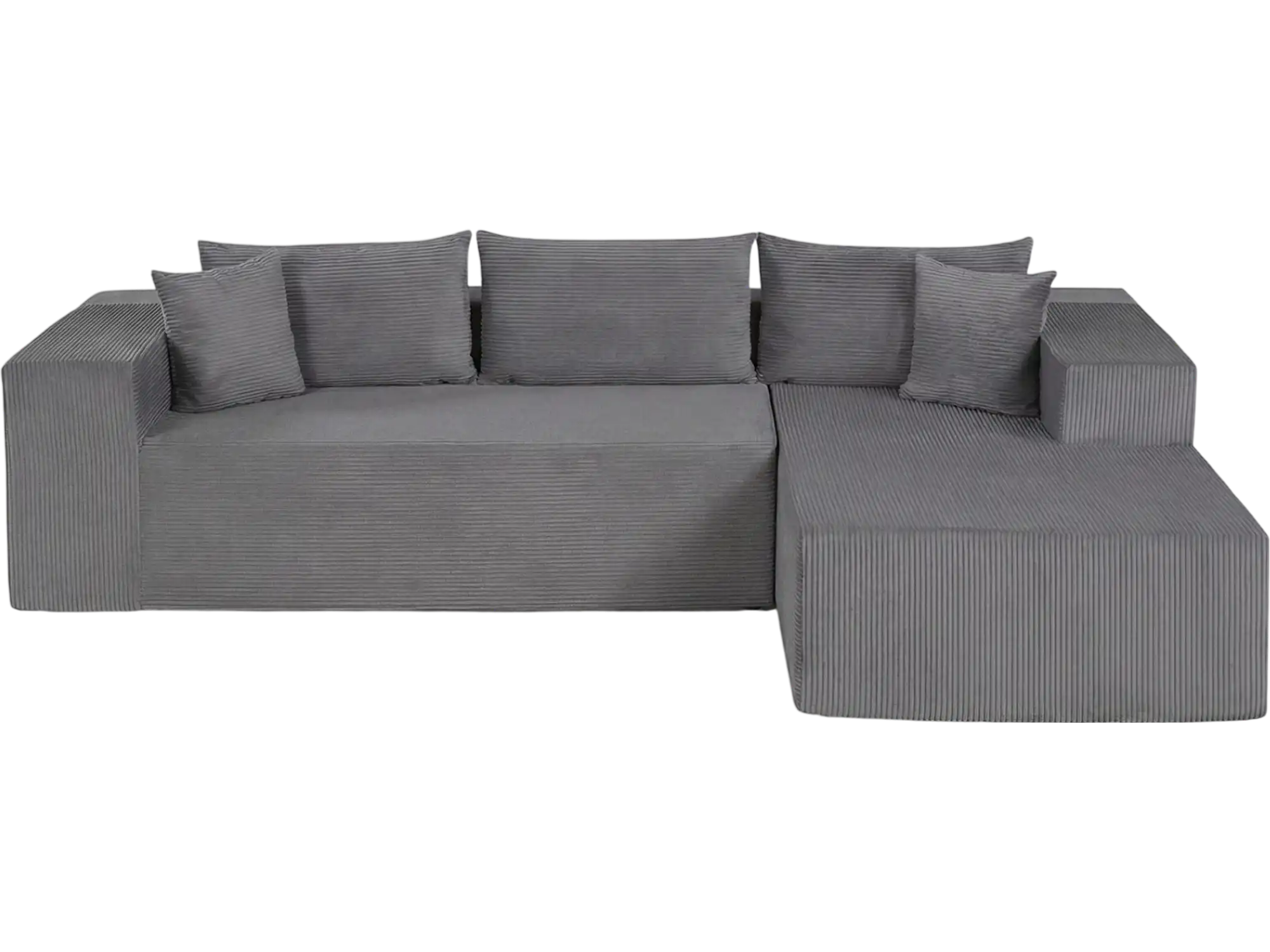 Costway Modular L-Shaped Corduroy Sectional Sofa Deep Seats 83403305 New
