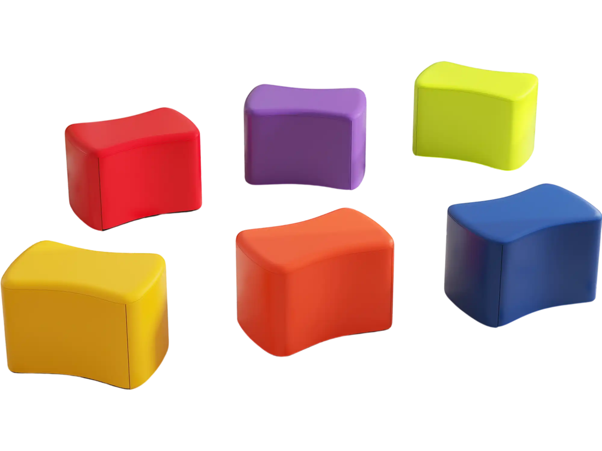 Costway Kids Modular Butterfly Stool Set 6 Pc Multicolor 268519374 New