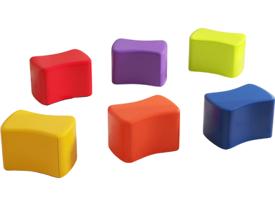 Costway Kids Modular Butterfly Stool Set 6 Pc Multicolor 268519374 New