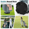 Molded Lock Top Golf Cart Bag with stable round base, 14-way dividers, and multiple pockets for organized storage.