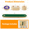 Montessori balance beam set dimensions with stepping stones, made of durable wood for safe play and motor skill.