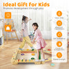 Montessori balance beam set with stepping stones, made of durable wood, promotes motor skills and creativity for kids.