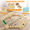 Montessori balance beam set featuring smooth, rounded edges and easy connections for safe, imaginative play.