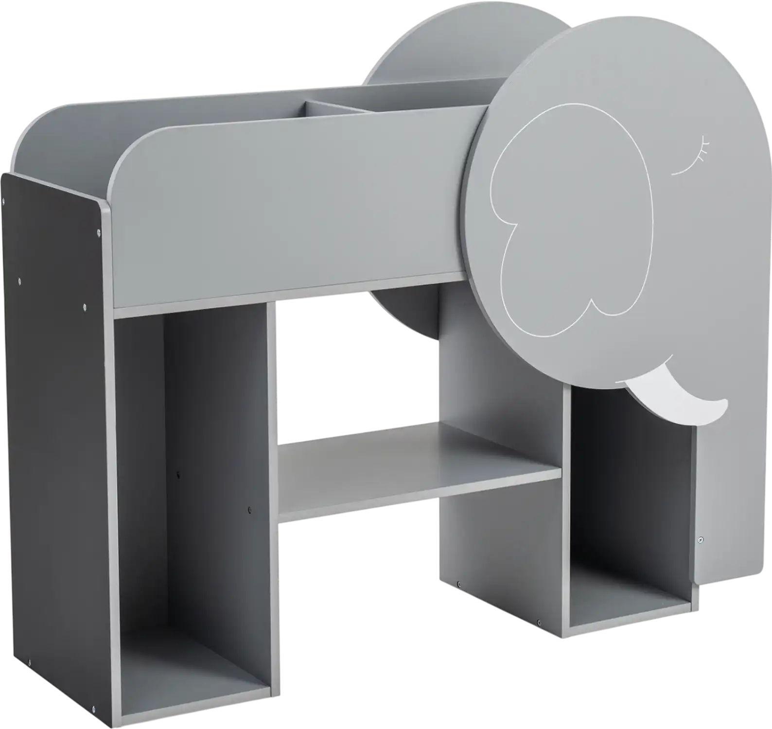 Costway Montessori Elephant 3-Tier Toddler Toy Storage Bookshelf 14653327 New