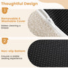 Moon-shaped floor single sofa chair with removable teddy fleece cover and non-slip bottom for stable seating.