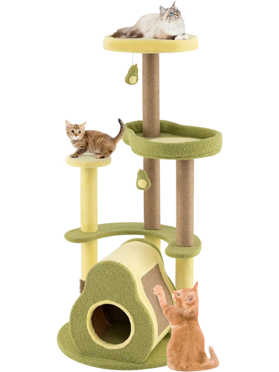 Costway Multi-Level Avocado Cat Tower Private Condo Green 472189563 New