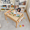 Kids multi-activity play table with storage, featuring a large double-sided desktop and removable tabletops for.