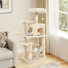 Multi-Level Cat Tower with 2-Door Condo and Padded Top Perch-Beige - Gallery View 1 of 11