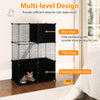 Multi-level cat tower with 2-door condo, hammock, and scratching posts for playful exploration and cozy resting.