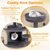 Multi-level kitty tower featuring a padded top perch and spacious condo, perfect for lounging and private shelter for.
