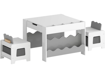 Costway Kids Activity Table and Chairs Set Double-Sided Tabletop 42723801 New