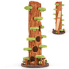 Tall multifunctional cat tree with private condos, sisal scratching panel, and plush cushions for indoor cats.