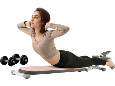 Costway Multifunctional Sit Up Workout Bench Adjustable Pink 69817534 New