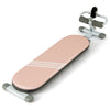Multifunctional pink sit-up bench with adjustable angles, foldable design, and sturdy metal construction for versatile.