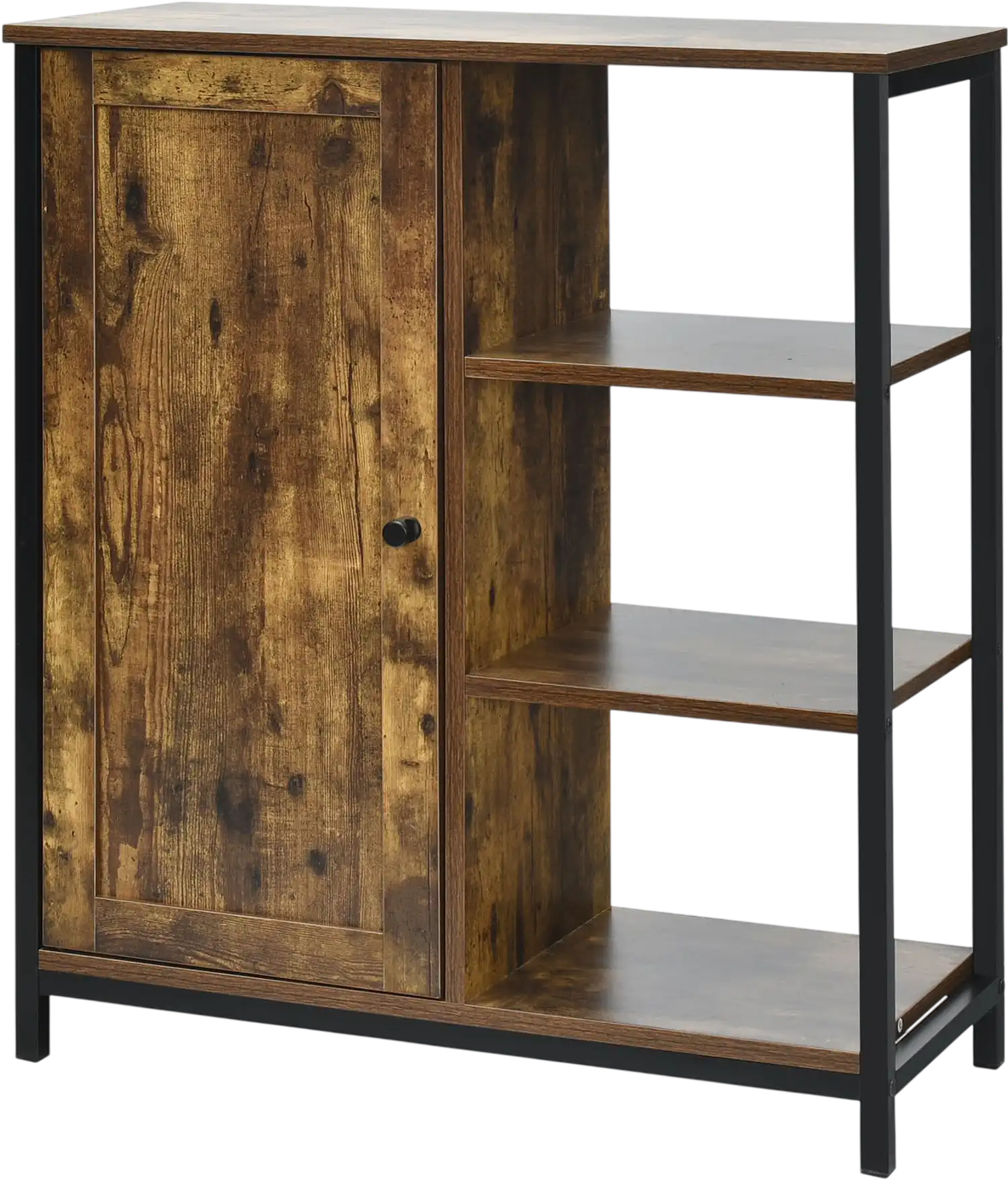 Costway Multipurpose Freestanding Storage Cabinet w/ 3 Open Shelves & Doors 31850647 New