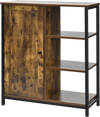 Multipurpose Freestanding Storage Cabinet with 3 Open Shelves and Doors