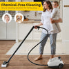 Multipurpose steam cleaner with 61 oz tank, portable design, and various accessories for deep home cleaning tasks.