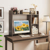 3-Tier Multipurpose Desk Bookshelf with 4 Shelves-Oak - Gallery View 1 of 10