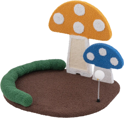 Costway Mushroom Cat Bed Scratcher Sisal Panel 37418562 New