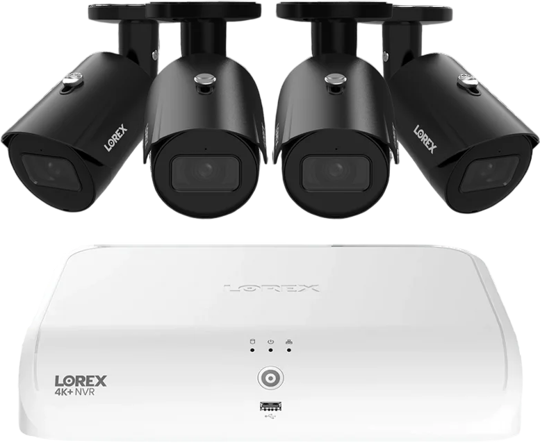 Lorex N4K2-84BB-7 4K+ Fusion 8-Channel NVR System with 4 A14 Wired IP Cameras Security Surveillance System New