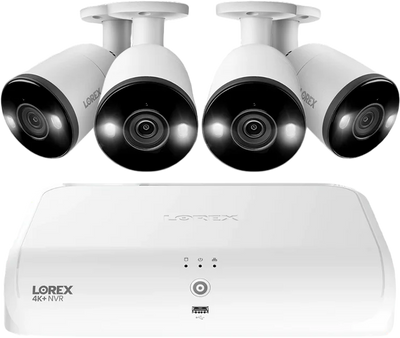 Lorex N4K2SD-84WB-6 4K+ Fusion 8-Channel NVR System with 4 Smart Deterrence H13 Wired IP Cameras Security Surveillance System New