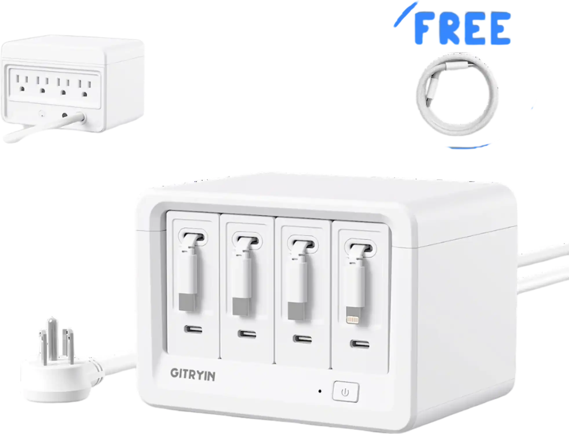 Giraffe Tools Desktop Charging Station 12-in-1 40W Cable Set New