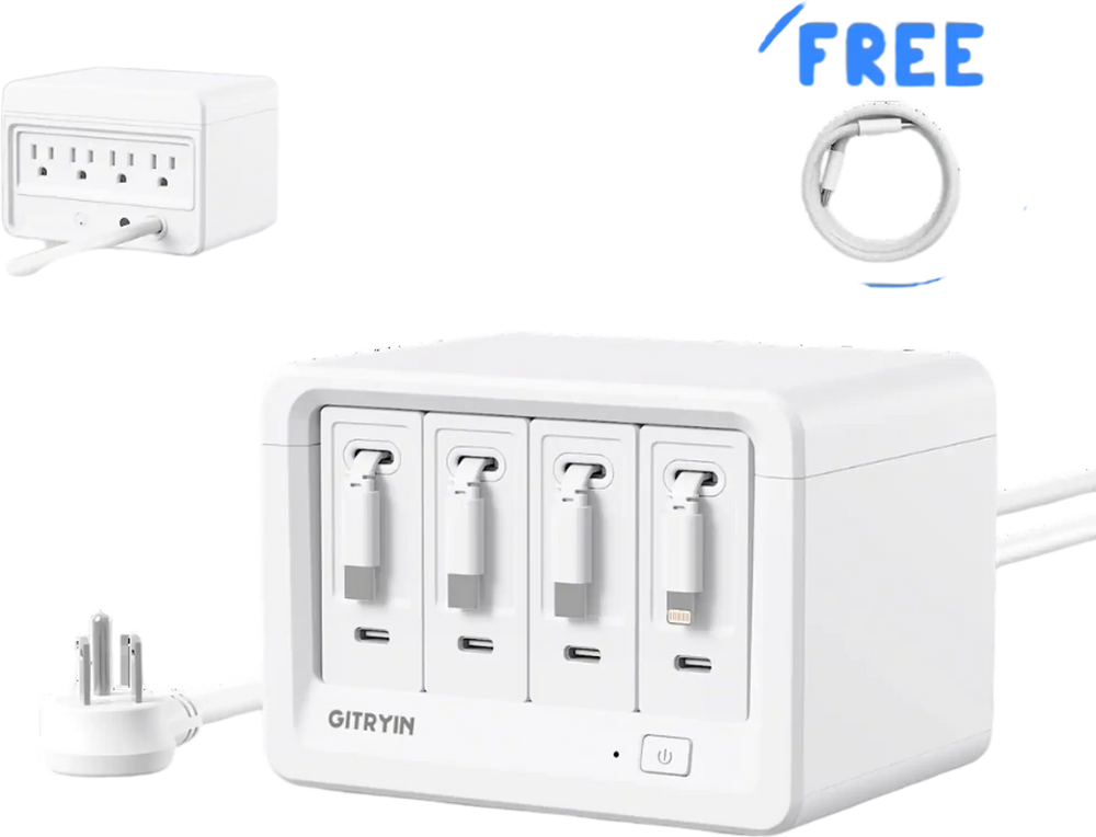 Giraffe Tools Desktop Charging Station 12-in-1 40W Cable Set New