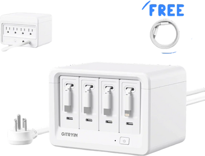 Giraffe Tools Desktop Charging Station 12-in-1 40W Cable Set New