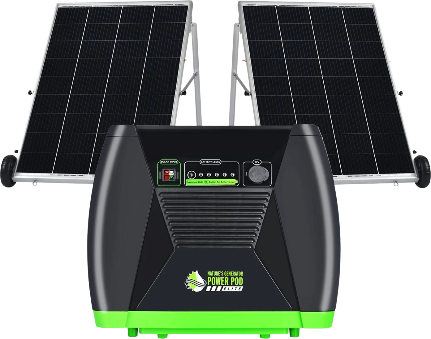 Nature's Generator NGGNELPB 1200Wh/300W Power Pod With Two 100W Solar Panel Bundle Add On For HKNGGNEL New