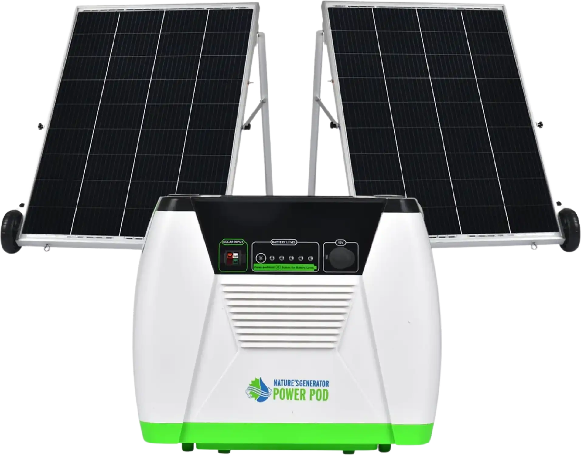 Nature's Generator NGGNPB 1200Wh/240W Power Pod With Two 100W Solar Panel Bundle Add On For HKNGGN New