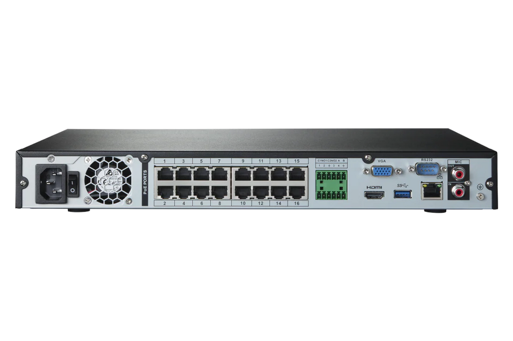 Lorex NC4K8-3216BB-1 4K 32-Channel NVR System 8TB Wired with 16 A14 IP Cameras Security Surveillance System New