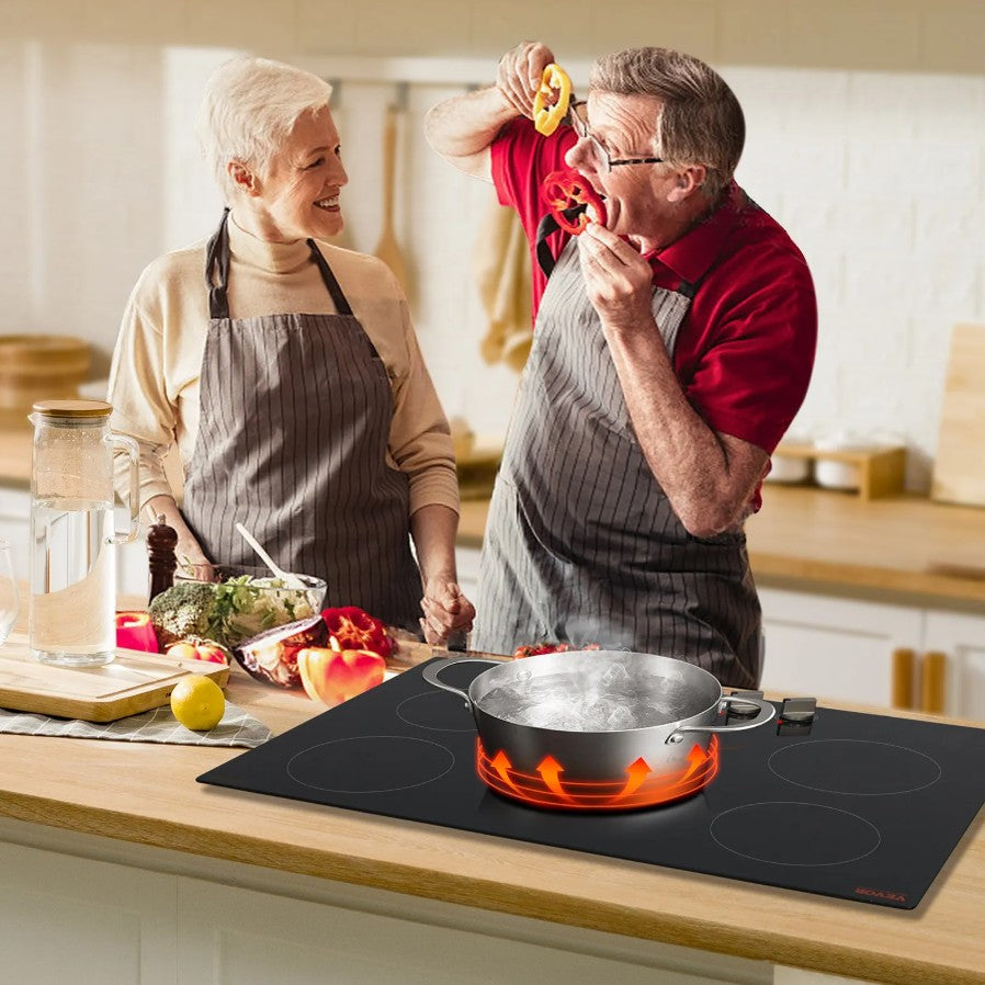 Vevor Built-In Electric Induction Cooktop 5-Burner 9200W Multi-Zone with Safety Features New