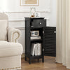 Narrow Bathroom Storage Cabinet with Adjustable Shelf and Drawer-Black - Gallery View 1 of 10