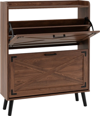 Costway Narrow Shoe Cabinet Entryway Storage Adjustable Removable Shelves 34471252 New