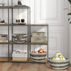 Stackable natural canes grass baskets set of 3 with hollowed handles for easy transportation and stylish storage.