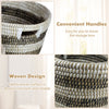 Natural canes grass storage baskets with convenient handles, tightly woven design for durability, ideal for.
